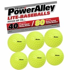 Heater Sports PowerAlley 80/Sandlot 40 MPH Lite Baseballs - Package Of 6