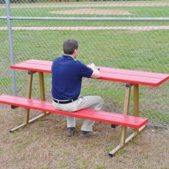 Jaypro Outdoor Scorers Table With Bench - Powder Coated