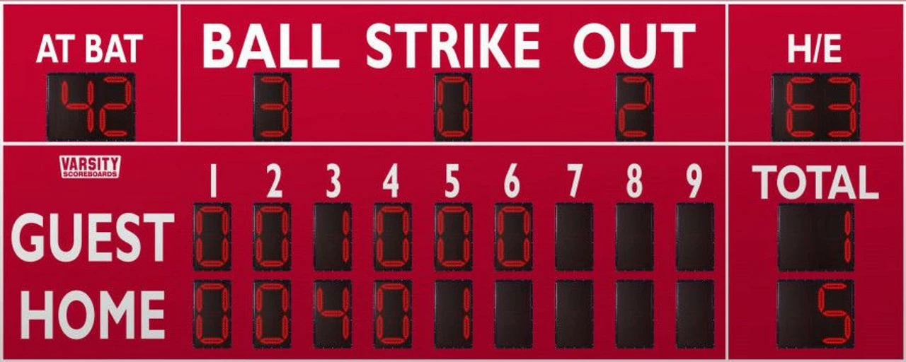 Varsity 3358 20' Baseball/Softball Electronic Scoreboard 1 Varsity 3358 20' Baseball/Softball Electronic Scoreboard